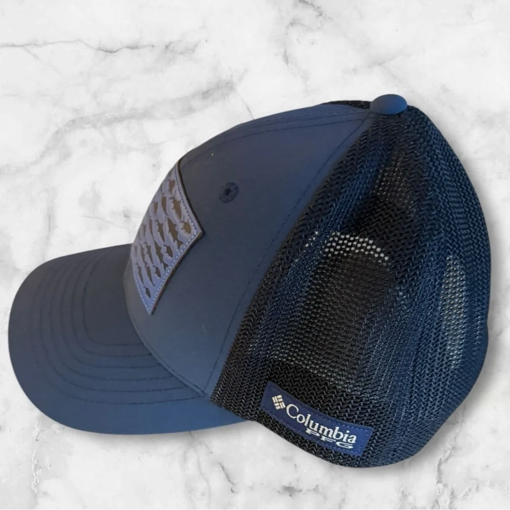 Columbia PFG mesh snapback fish flag ball cap